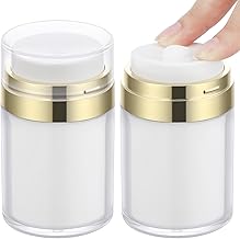 Segbeauty Distributeur à Pompe Airless, 2 Pièces 100g Pots de Crème sous Vide, Pots de Crème à Remplir, Pot à Pompe sans Air, Contenant Cosmetique Vide, Pot Cosmétique pour Le Voyage