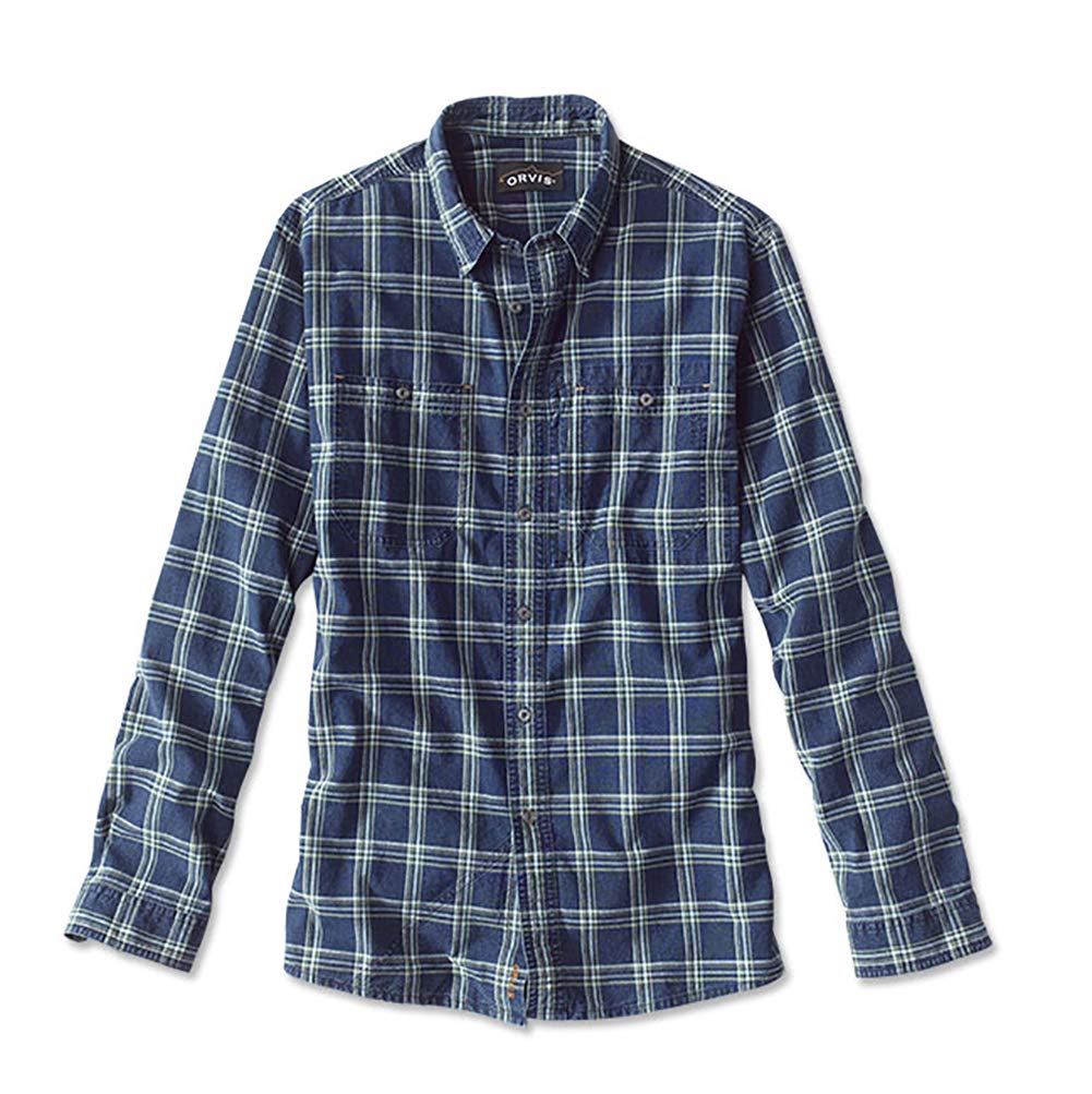 Men's Indigo Tech Plaid Shirt