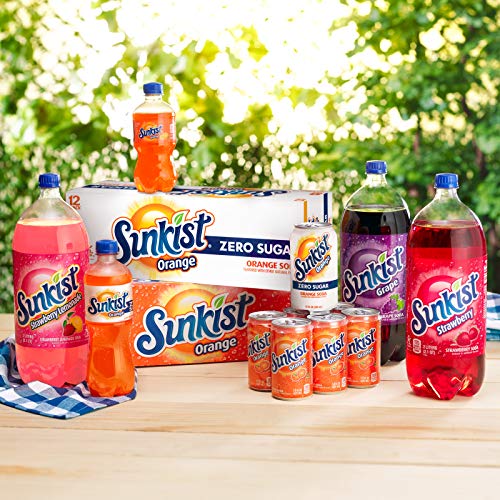 Sunkist Zero Sugar Orange Soda, 12 fl oz cans, 12 pack image 6