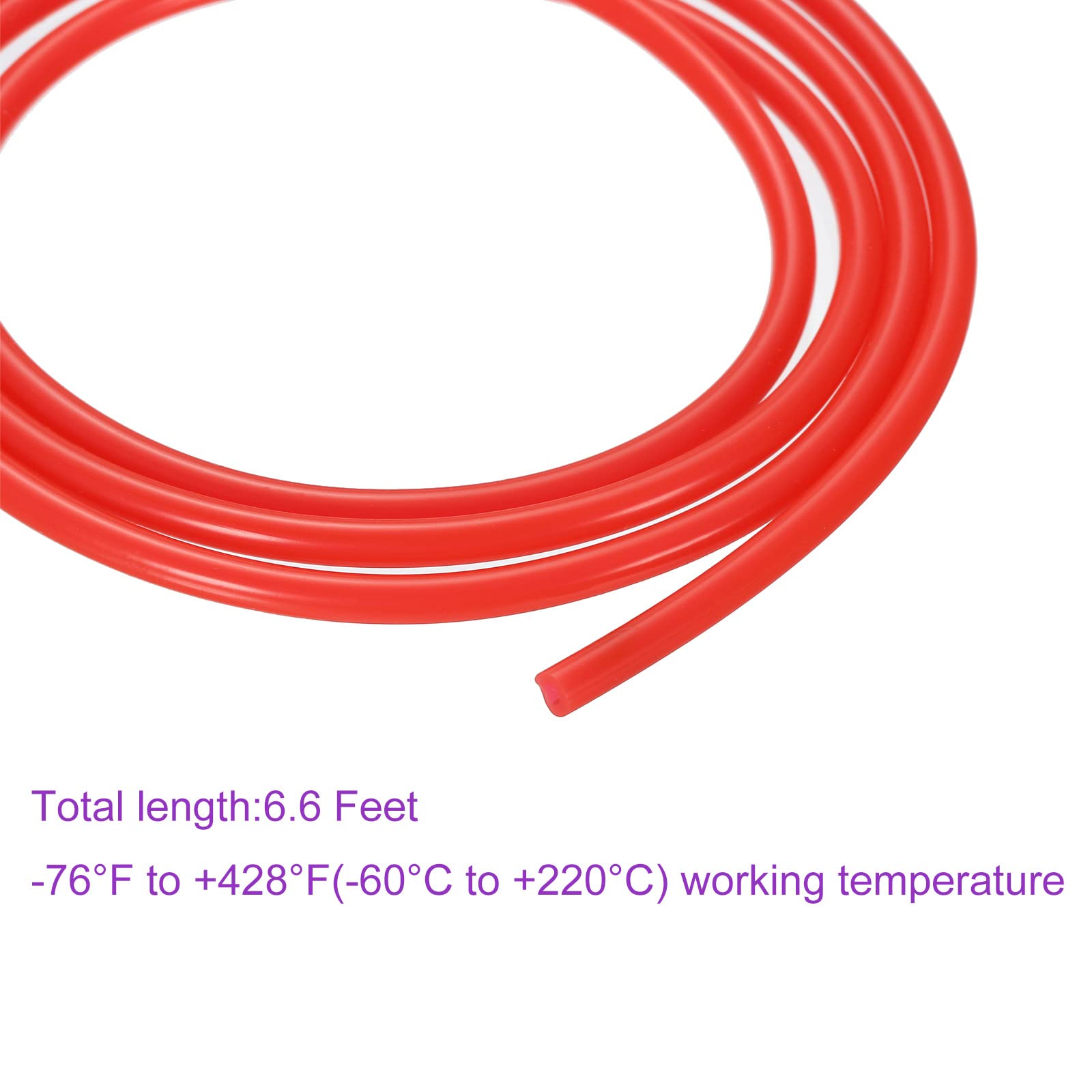 Tuyau Silicone Industriel Sourcing Map 9x12mm - 10cm - Rouge - Haute Température (-60°C à +220°C)