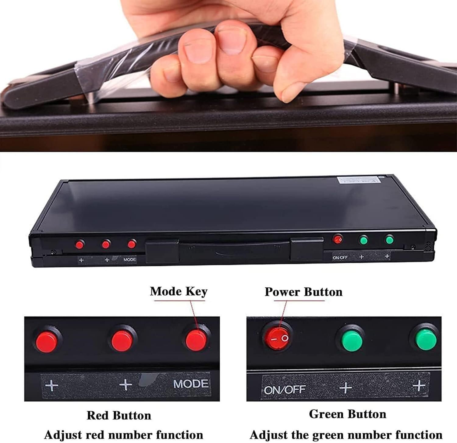 TIST LED Double-Sided Football Replacement Board, Portable Electronic Football Scoreboard, Referee Football Basketball Replacement Equipment ECT