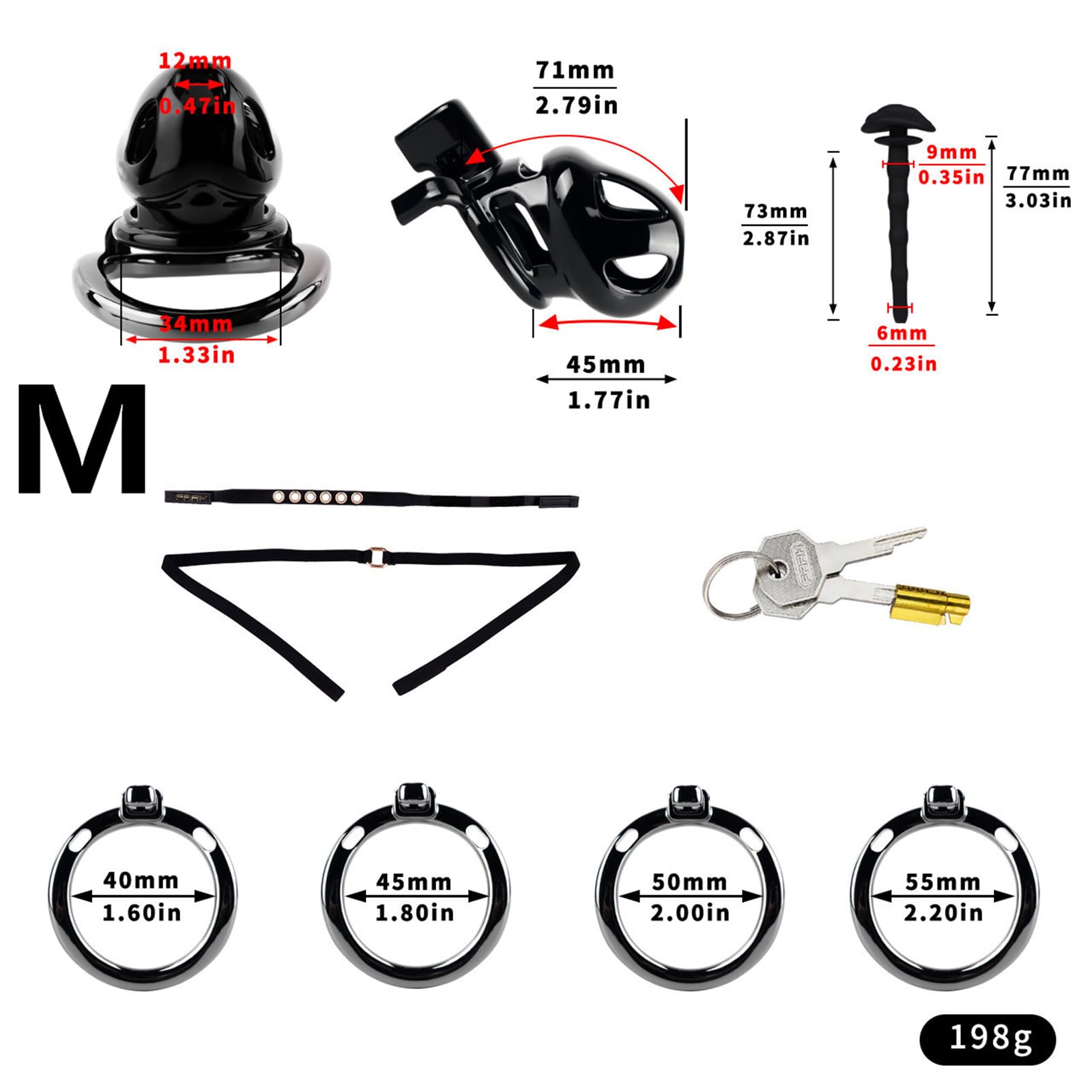 3d BelüFtung KeuschheitsgüRtel Set Mit 4 Breiteren Ringe Und Belt Klein PeniskäFig Chastity Cage Urinal Herren KeuschheitskäFig Sm Bondage Sexspielzeug FüR MäNner(m)