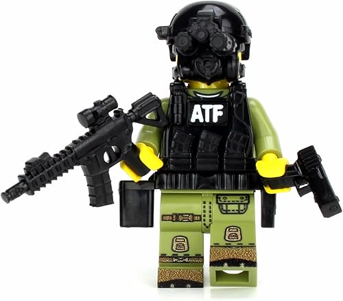 Miniatura 2 de Battle Brick Coleccionable ATF Special Response Team SRT Officer Custom Collectible Minifigure