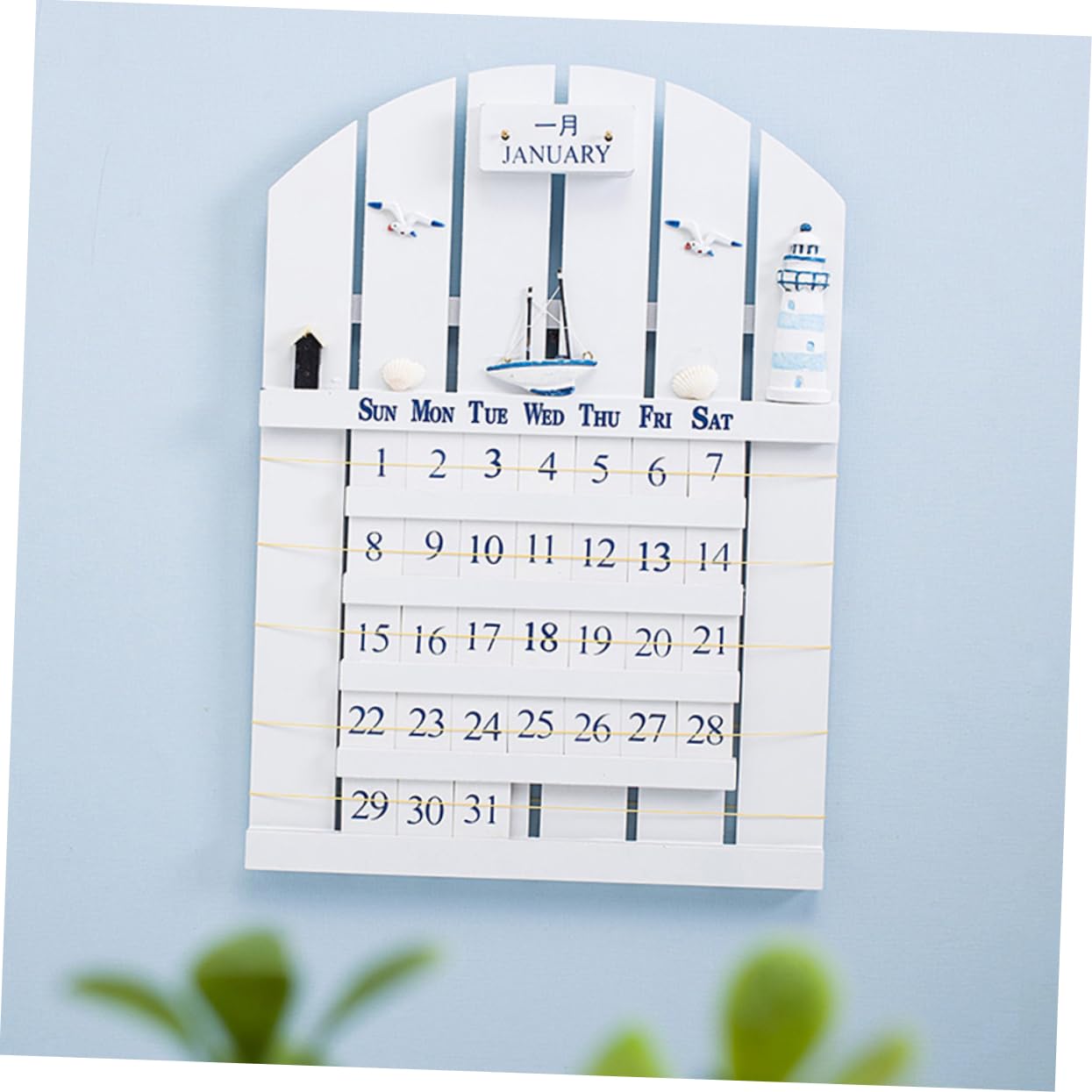 STOBOK 1pezzi Calendario da Parete in Legno Calendario Continuo Decorativo Stile per Casa Decorazione Delicata