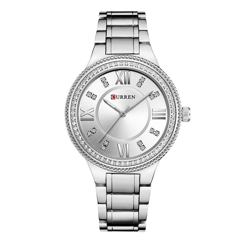 CURREN Elegant Women Rhinestone Waterproof Steel Quartz Watch/Silver Silver (B07FQVYPYS) Amazon Price History, Amazon Price Tracker
