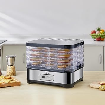Mioji FD5 Ayarlanabilir Sıcaklıklı 5 Raflı Dijital Meyve, Sebze ve Et Kurutma Makinesi