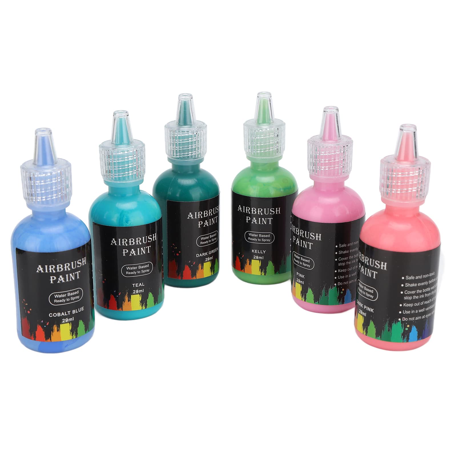 12 Color Ink Farba w płynie, Farba do aerografu, Tusz do malowania aerografem DIY, Farby do aerografu na bazie wody Akrylowe gotowe do natryskiwania, do rzemiosła