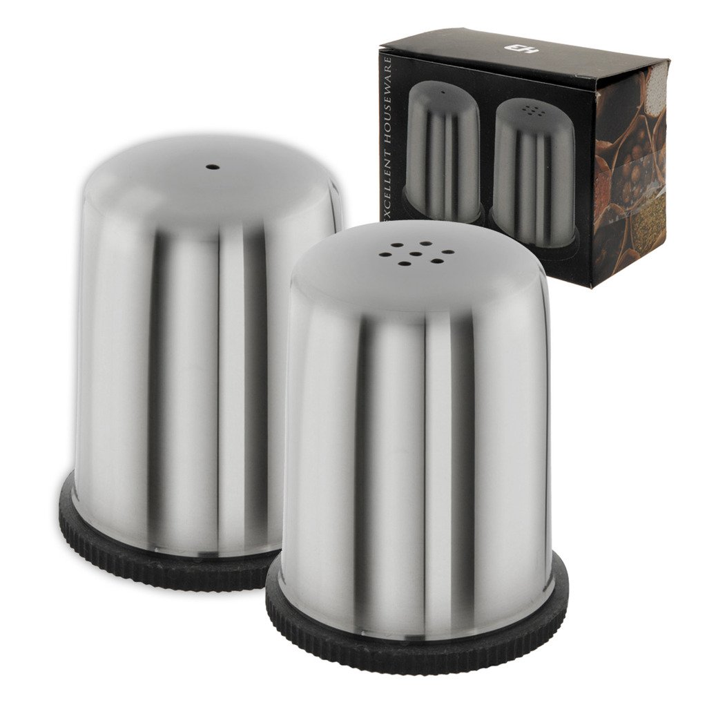 Salt and Pepper Pots Shakers Traditional Dispensers Condiment Tableware Food Set