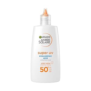 Garnier Ambre Solaire Super UV Anti-Dark Spot Fluid SPF 50+ - Buy on Amazon UK - best spf moisturiser uk