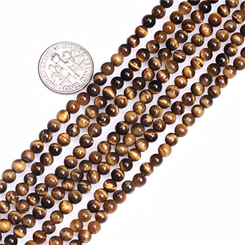 4Mm Round Yellow Gemstone Tiger Eye Stone Beads Strand 15 Inch Jewelry Making Beads #TOP8