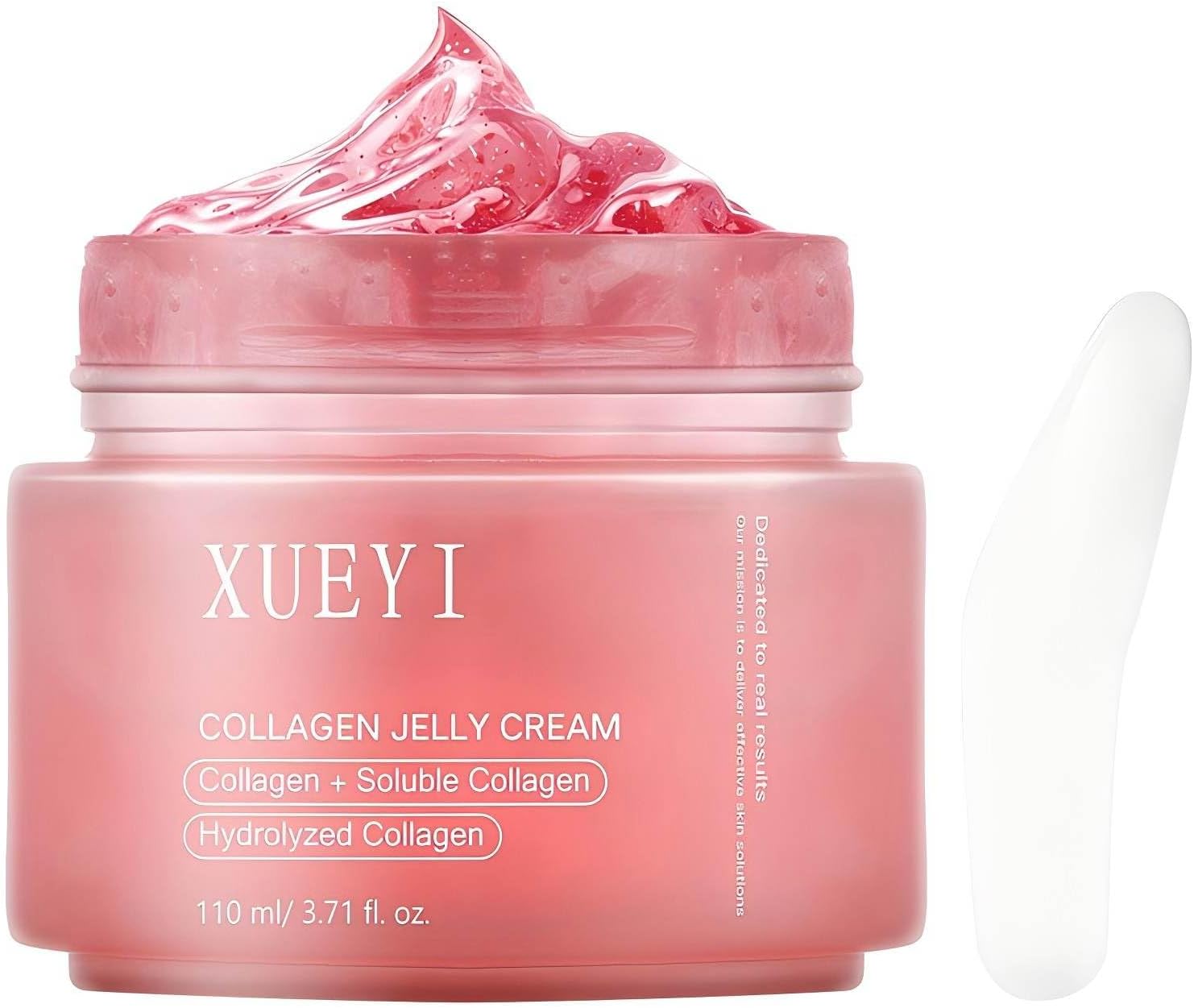 VRAIKO XUEYI Collagen Jelly Cream, Hydrolyzed Collagen Booster Gel Serum for Microcurrent Face Massagers, Improve Firmness Elasticity Hydrating Nourishing Revitalizing for Soft Smooth Skin