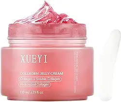 VRAIKO XUEYI Creme de gelatina de colágeno, soro de gel estimulador de colágeno hidrolisado para massageadores faciais de microcorrente, melhora a firmeza, elasticidade, hidratante, nutritivo