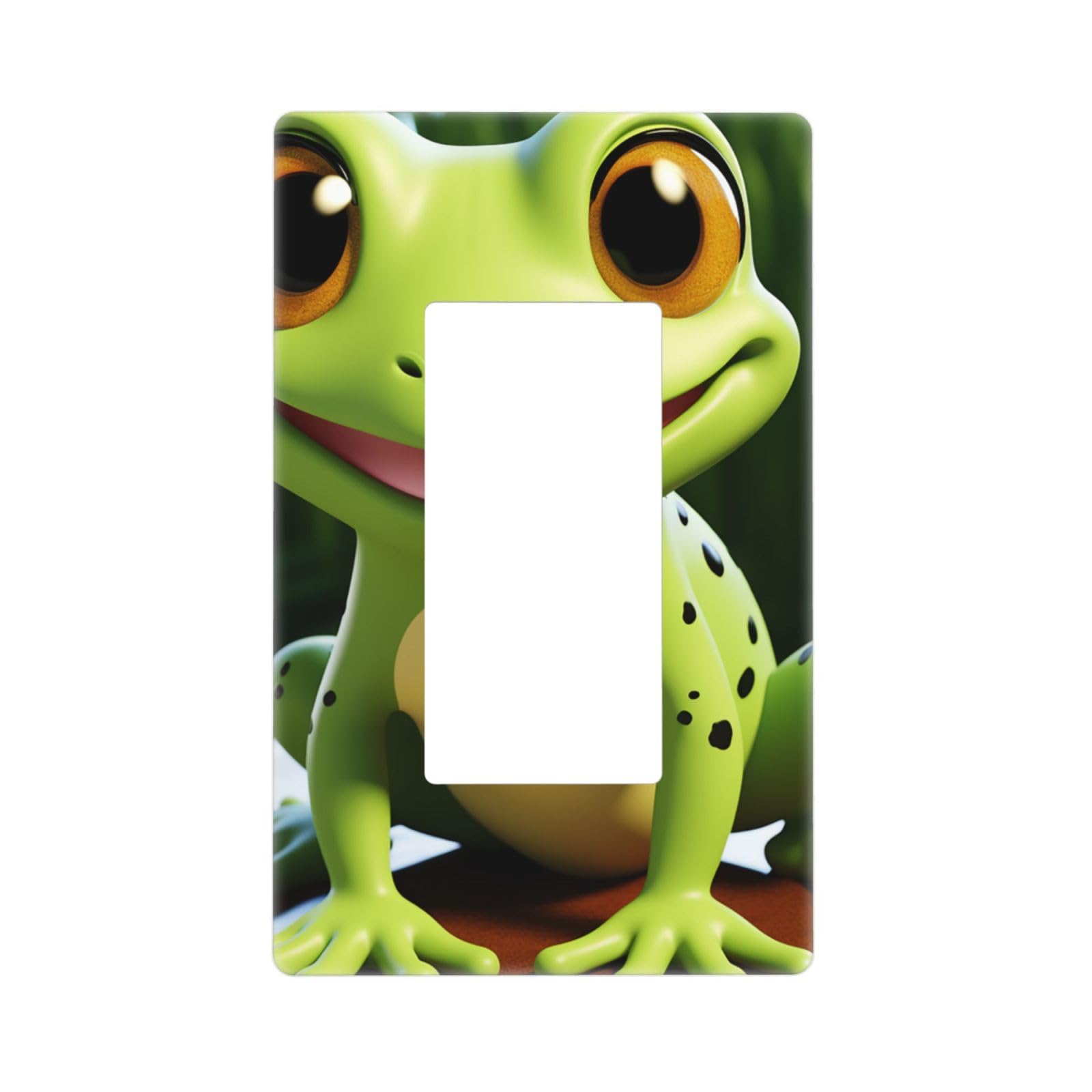 Decorator Wall Plate 1 Gang Light Switch Covers Decorator Receptacle Outlet Covers cute frog Wall Plates for Electrical Outlets Plug Cover Single Rocker Switch Plates