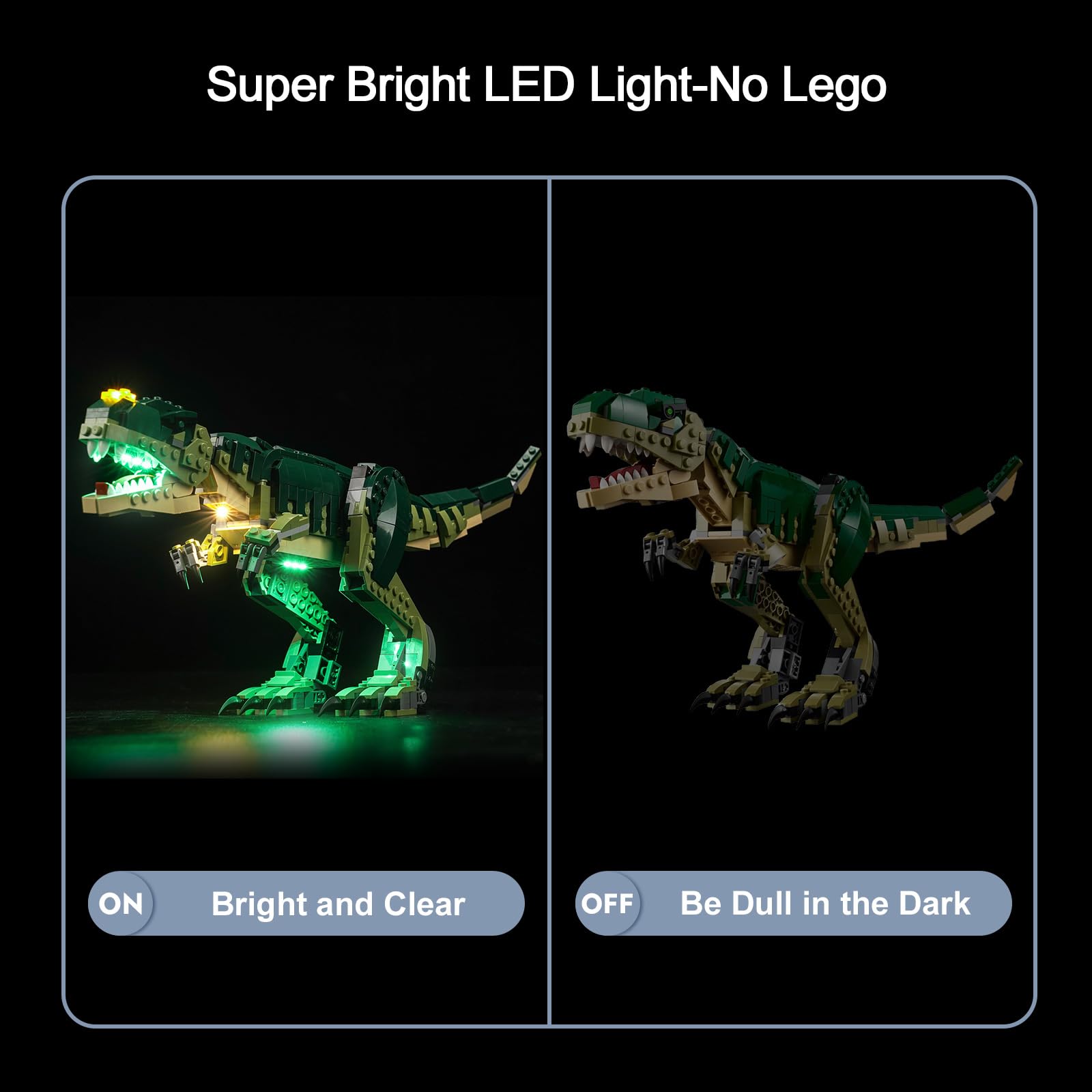 Led Light Set for Lego 31151 T. Rex Creator 3-in-1 Toy - Decoration & Creative Toys, Green, 10.5 cm x 15.5 cm x 3 cm - Image 2
