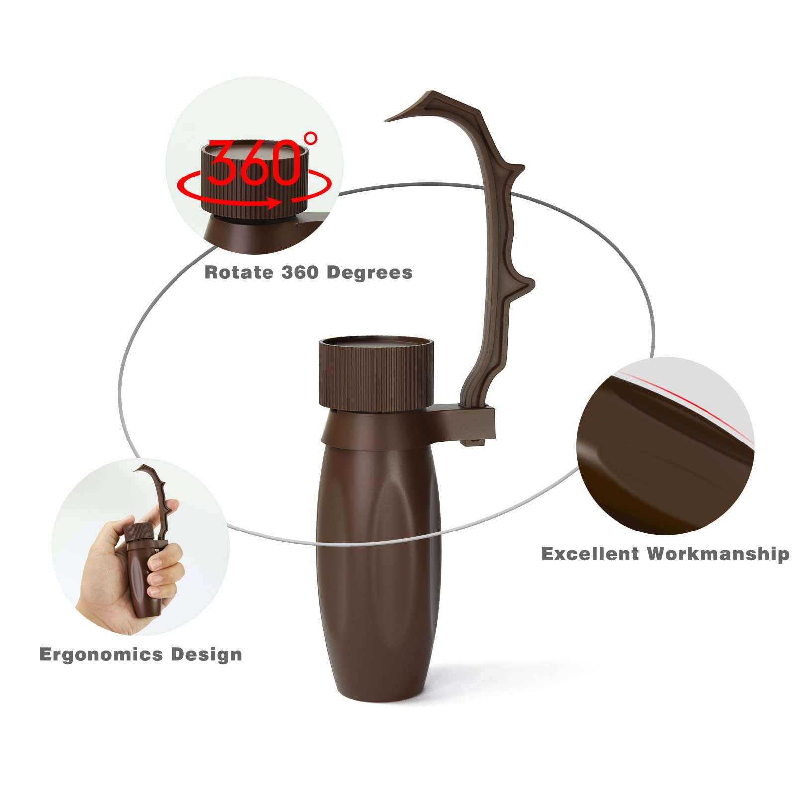 Evemodel Model Hand Painting Handle Coloring Holder Soldiers Handicraft(Brown), Small - Image 2