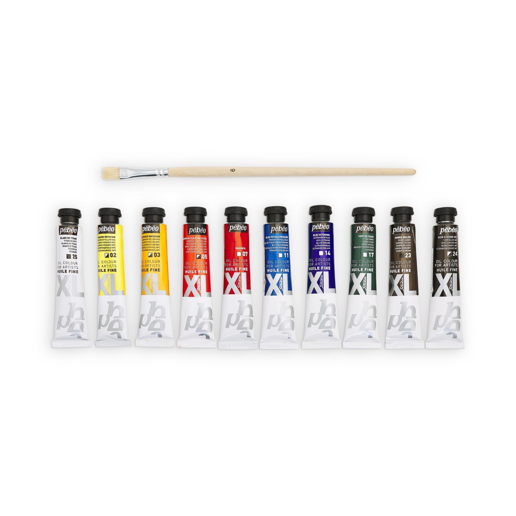 PEBEO Pébéo Fine XL Oil-Set di Pittura a Olio, Colori complementari, 10 x 20 ml