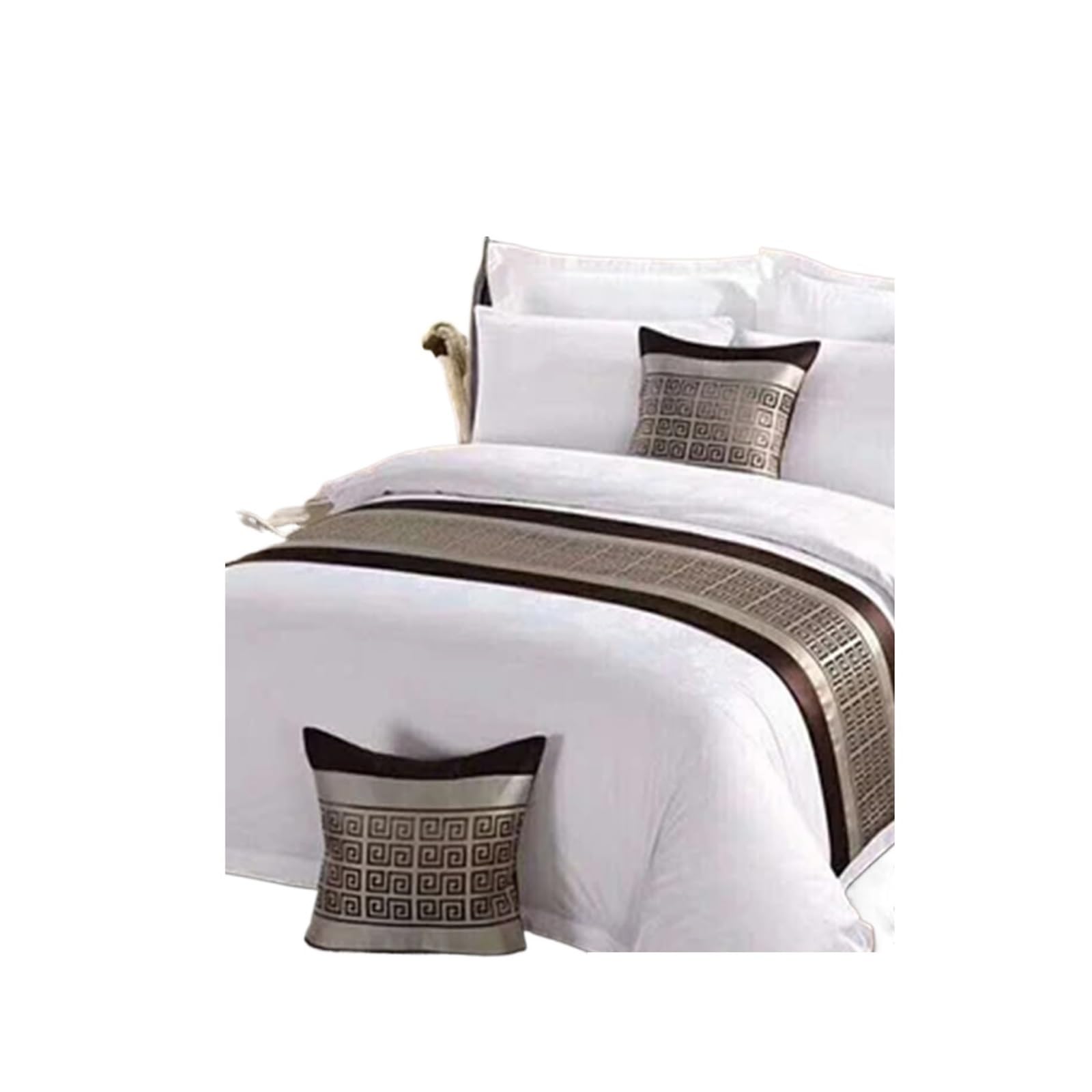 SHENJMAI Bed Runner Bed Table Runner Flag Hotel Cupboard Bedding Decor for Home Parlor Wedding Room(D,50x180cm)
