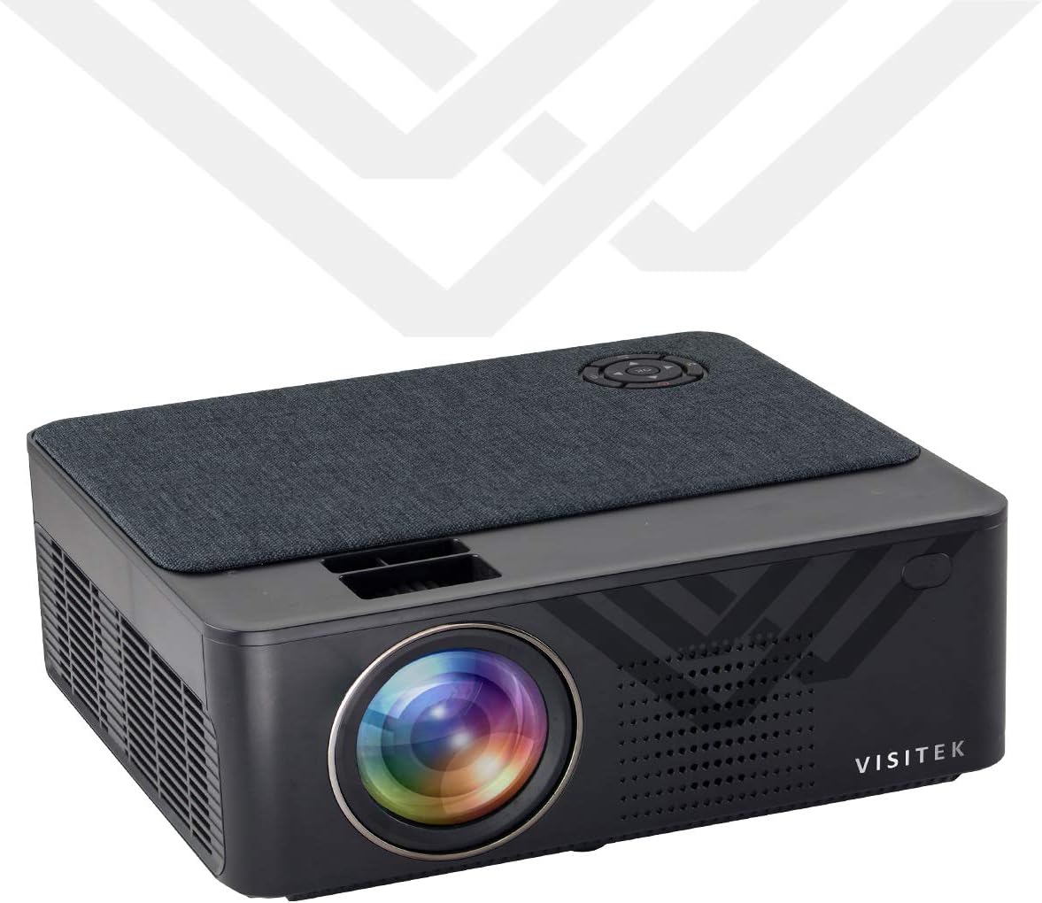 Visitek V6 Smart Android HD 720p (1080p Support) | 4000L (390 ANSI) & 210" (5.3 m) Large Display LED Projector| AV, VGA, 2X HDMI, USB, mSD |Android | WiFi |Bluetooth|4D Keystone | (V46V63) (Black)