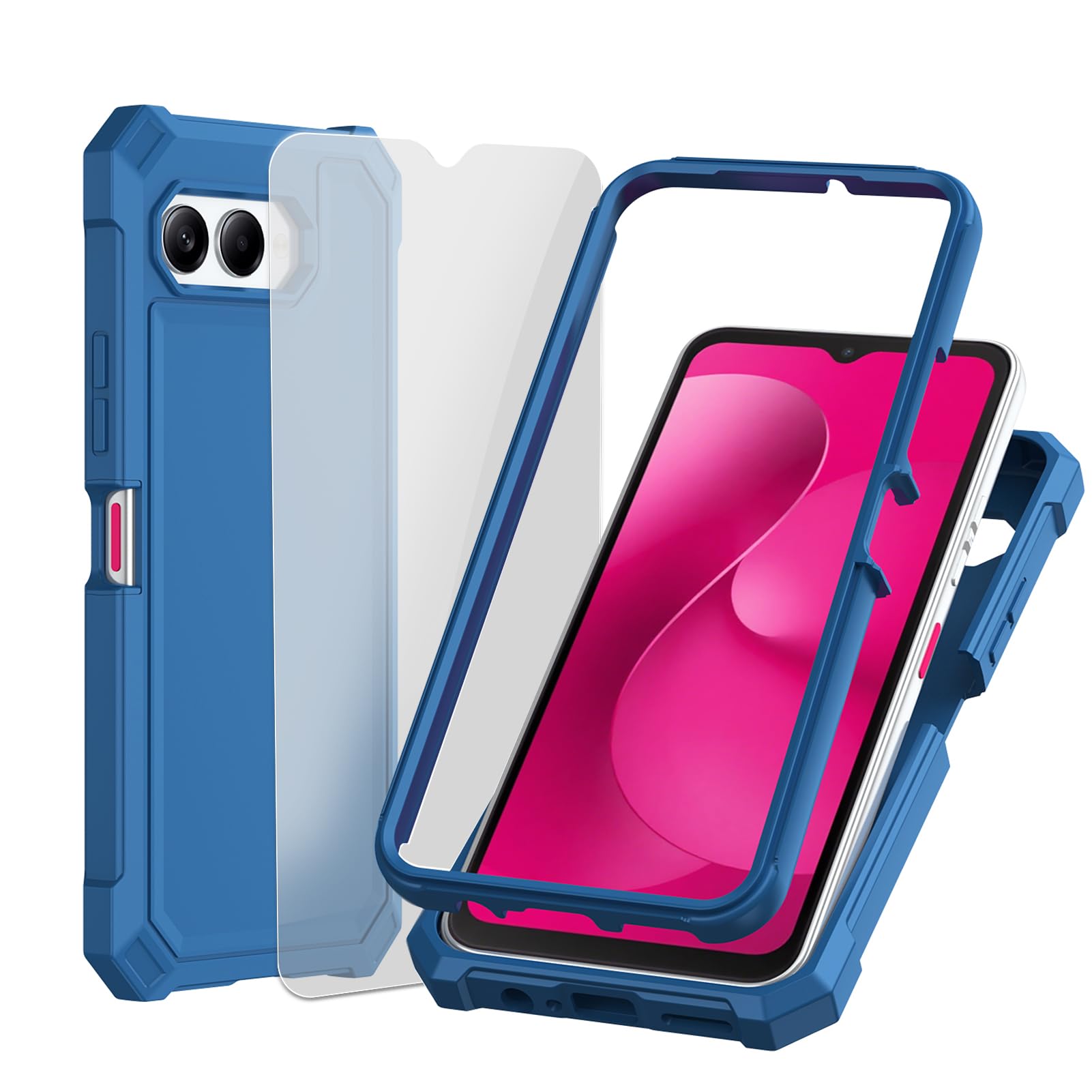 Funda para T-Mobile REVVL 8 de silicona con protector de pantalla anticaídas 8