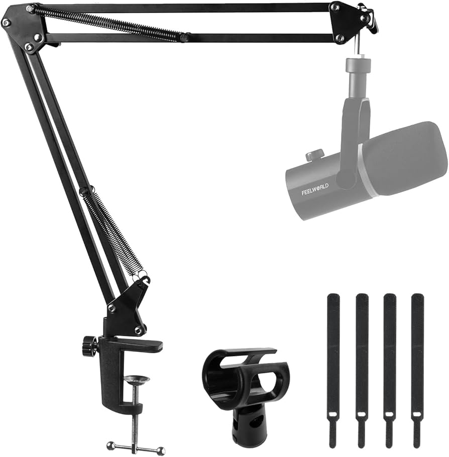 Amazon.com: FEELWORLD AMS1 Microphone Boom Arm, Adjustable Mic Arm