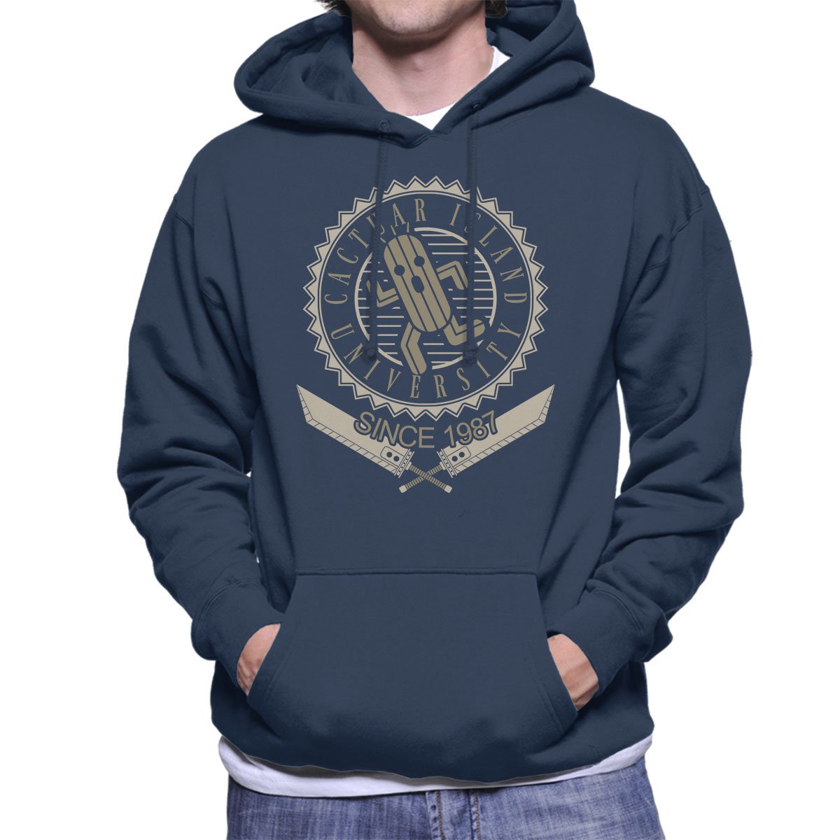 Cactuar University Final Fantasy Men's Hooded Sweatshirt