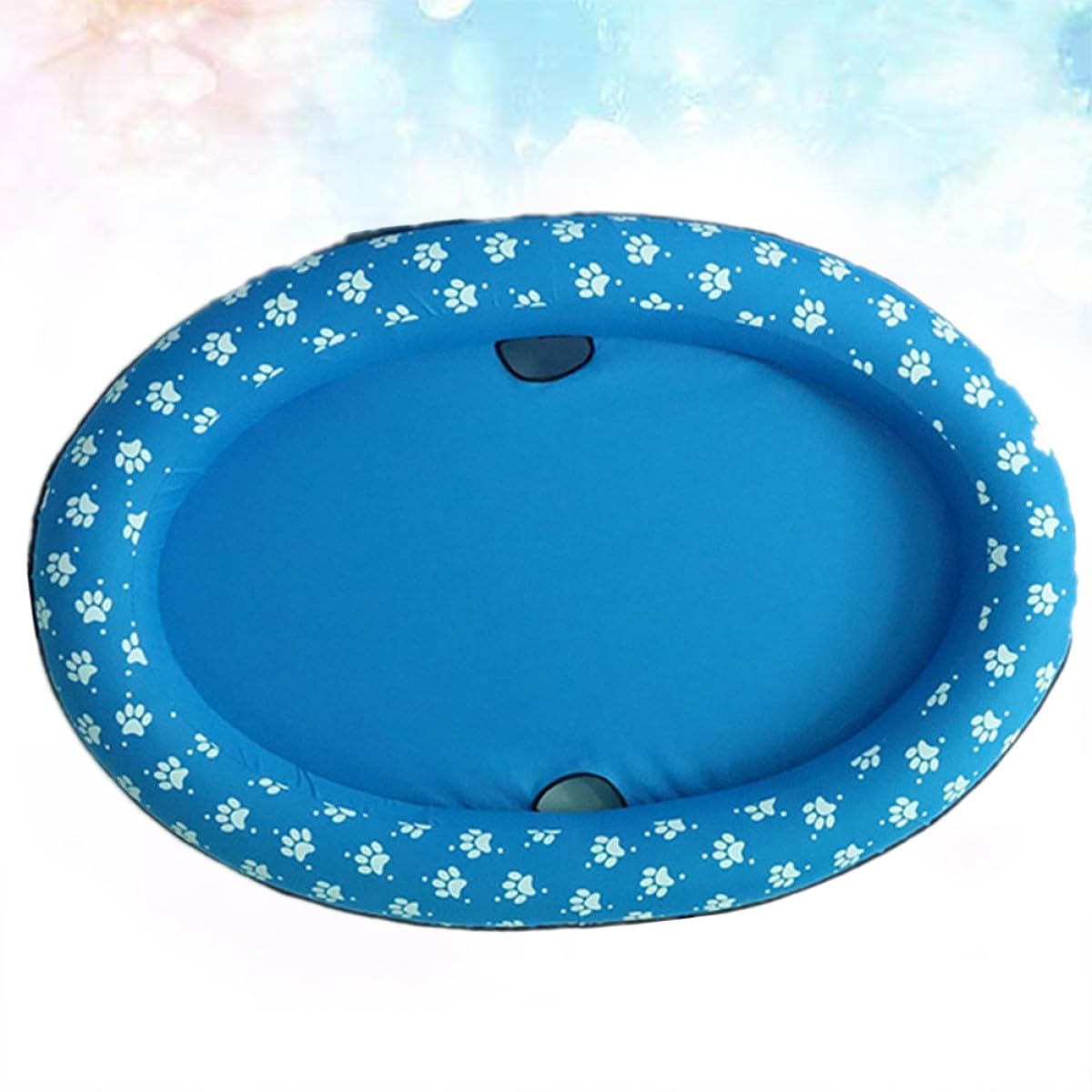 Colchón Flotante Inflable para Mascotas Azul, Portátil y Plegable | Oxford y Pvc, para Perros y Otros Animales, Uso en Piscina o Estanque, Accesorios Aleatorios