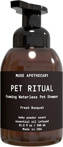 Muse Apothecary Pet Ritual - Champú espumoso sin agua para perros, champú sin agua para perros, champú para perros sin enjuague, champú para perros disponible en Yaxa Peru