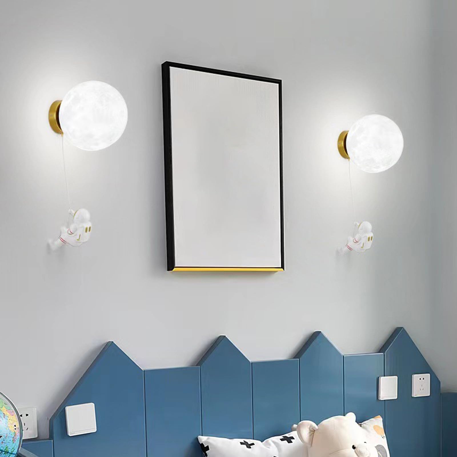 Lampa ścienna LED do wnętrz nowoczesna astronauta lampa ścienna przestrzeń astronauta pokój dziecięcy lampka nocna oświetlenie ścienne chłopiec dziewczyna sypialnia salon lampka nocna (ciepłe światło