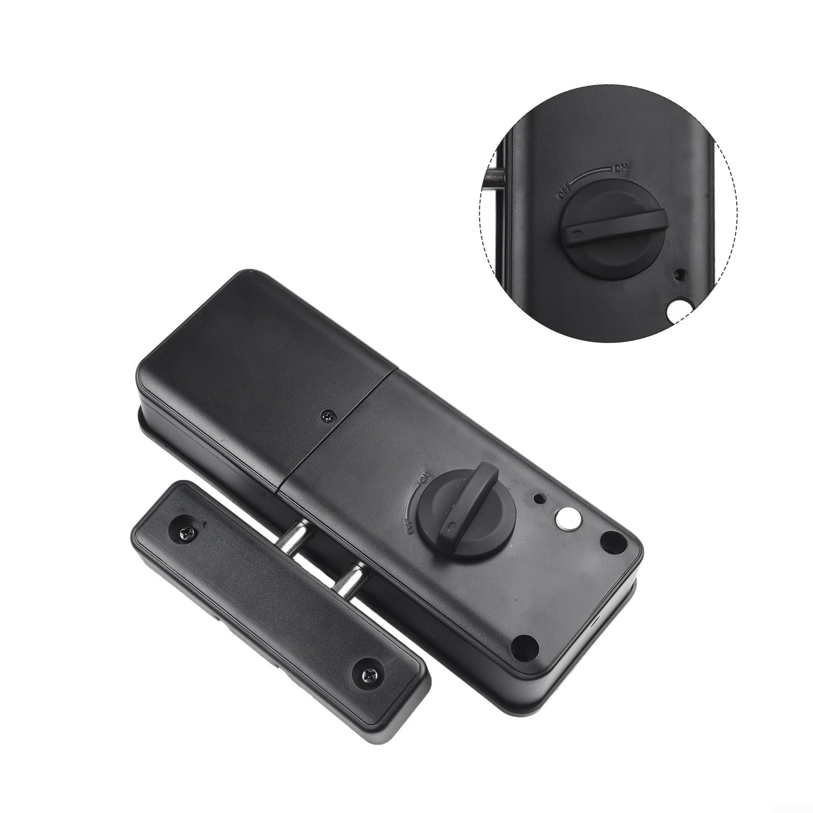 Cerradura invisible inteligente diseñada para una fácil instalación en puertas de madera, compatible con TTlock App Control (negro)