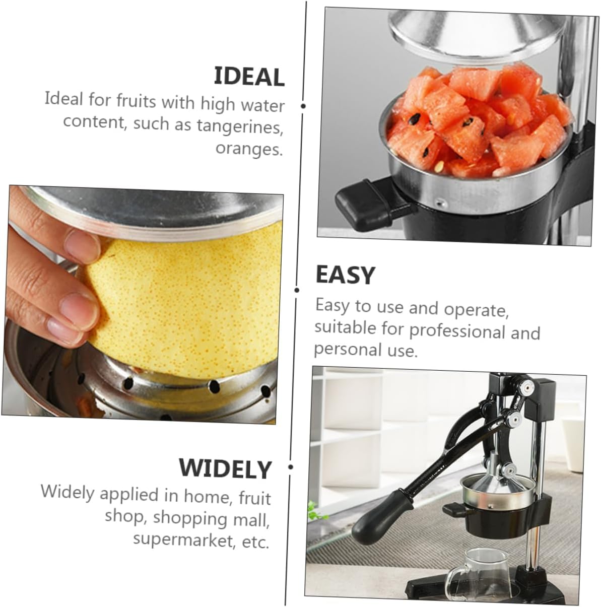 Manual Citrus Juicer Fruit Squeezer Hand Press Juicer Plastic Iron Stainless Steel