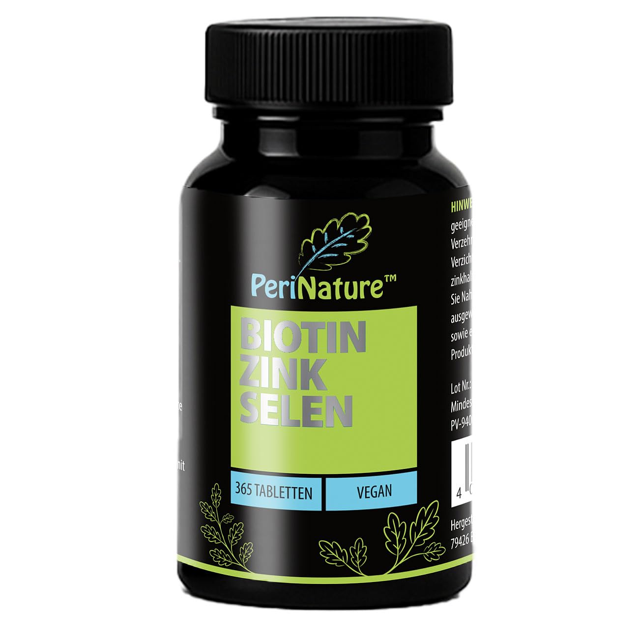 PeriNature Biotin Haarpflege: 365 Biotin-Selen-Zink-Tabletten und 180 Hyaluron-Kollagen-Kapseln (Kollagen Kapseln Hochdosiert, Collagen Kapsel)