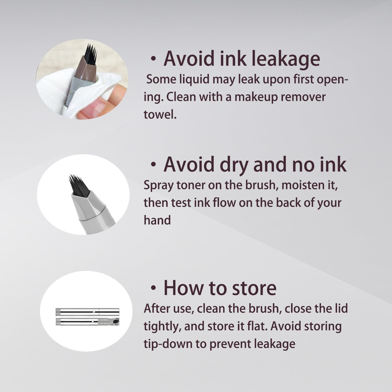 Waterproof Liquid Eyebrow Pen, Multi-Fork Brush for Natural Strokes Long-Lasting & Quick-Drying, Smudge-Free, Sweat-Proof - Image 3