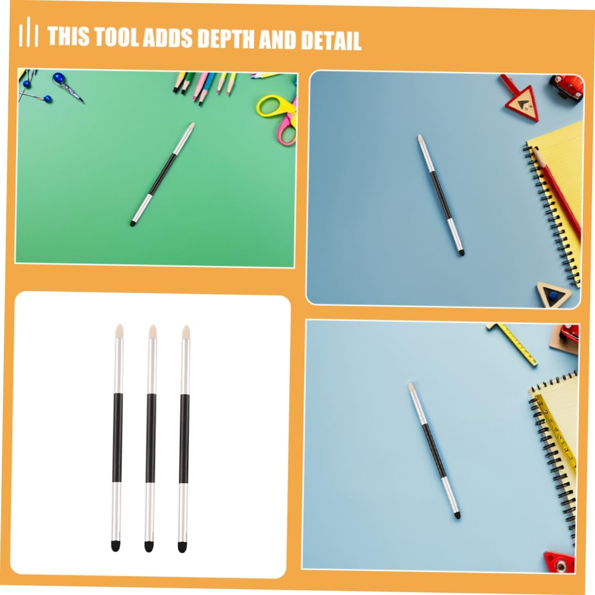 3pcs Artist Sketch Paper Eraser Blending Stumps for Drawing