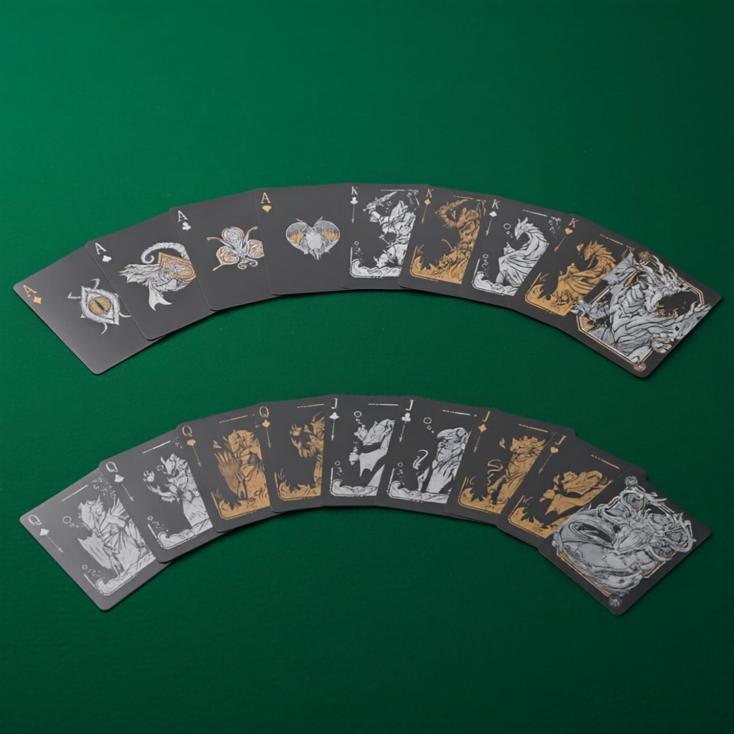 WJPC Easy Shuffling Paper Playing Cards,Cool Black Dragon Poker