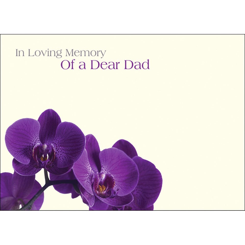 Smithers Oasis Purple|White Large Funeral & In Loving Memory Floristry Message Cards Flowers And Floral Tributes (In Loving Memory Of A Dear Dad)