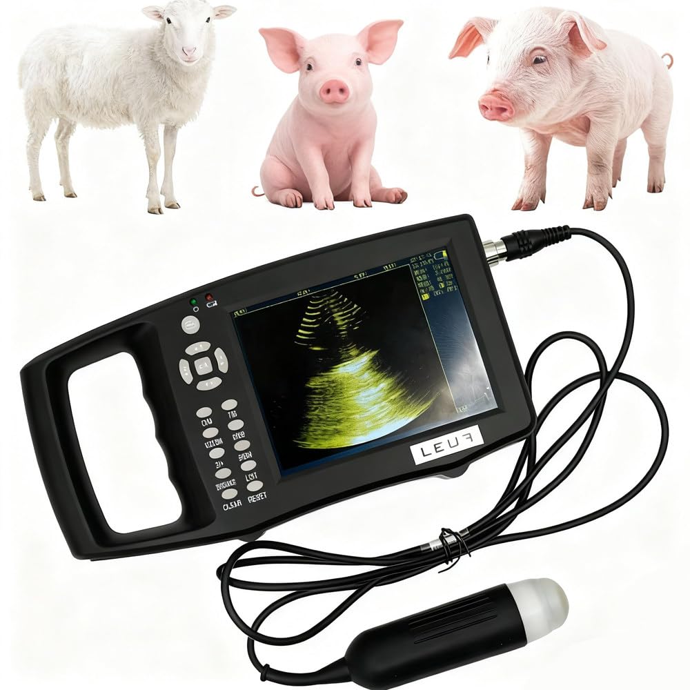 ÉChographe VéTéRinaire pour Diagnostic Gestation,ÉChographe B pour Animaux,Vet Digital Portable B-Ultra,avec Sonde MéCanique 3,5 MHz,pour Ovins,Chiens,Chats Et Porcs.Test