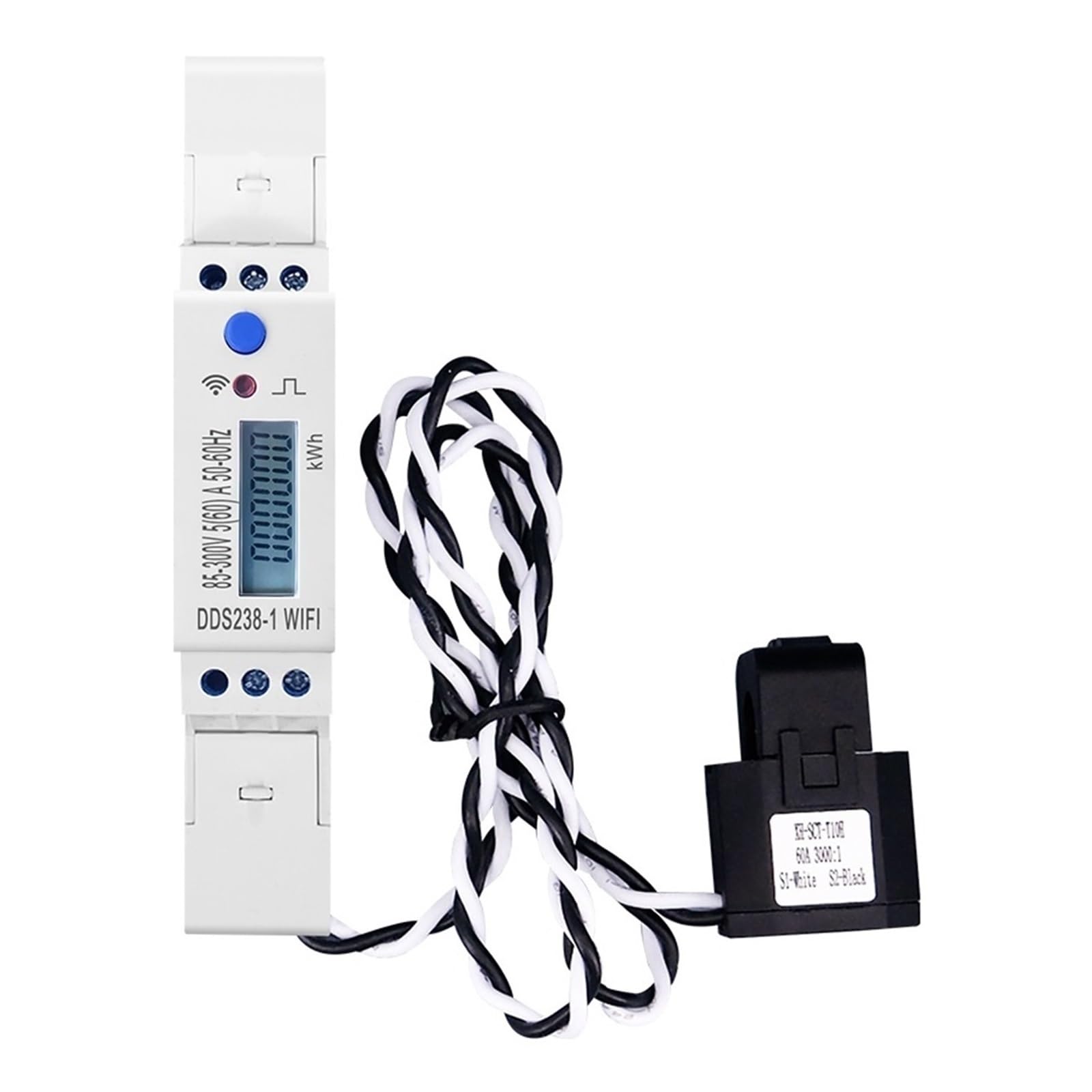 Medidor Inteligente Monitor De EnergíA 18mm Tuya Monofásico 60A Riel DIN WiFi Medidor De Energía Inteligente Temporizador Monitor De Consumo De Energía Medidor KWh