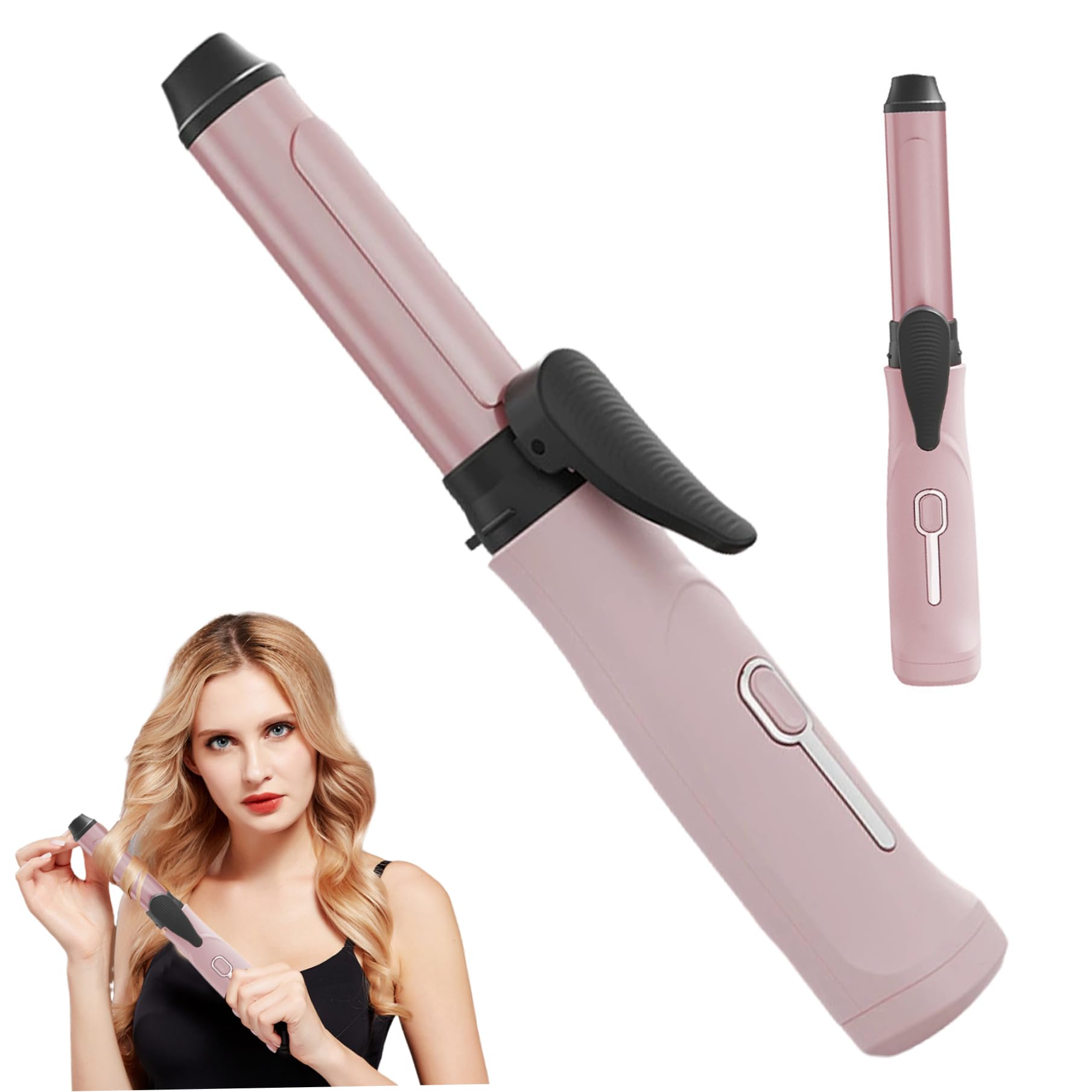 Fer à friser, Fer à friser Rechargeable sans Fil, bûcheron sans Fil (3 équipement), Mini, cutanage et boucleur de Cheveux 2 en 1 pour Long Court métrage Court
