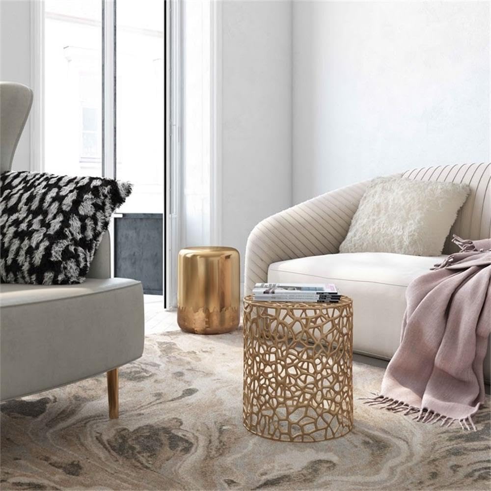 Amazon｜Tov Furniture Sophia 幅14インチ ゴールドメタルネットライク 