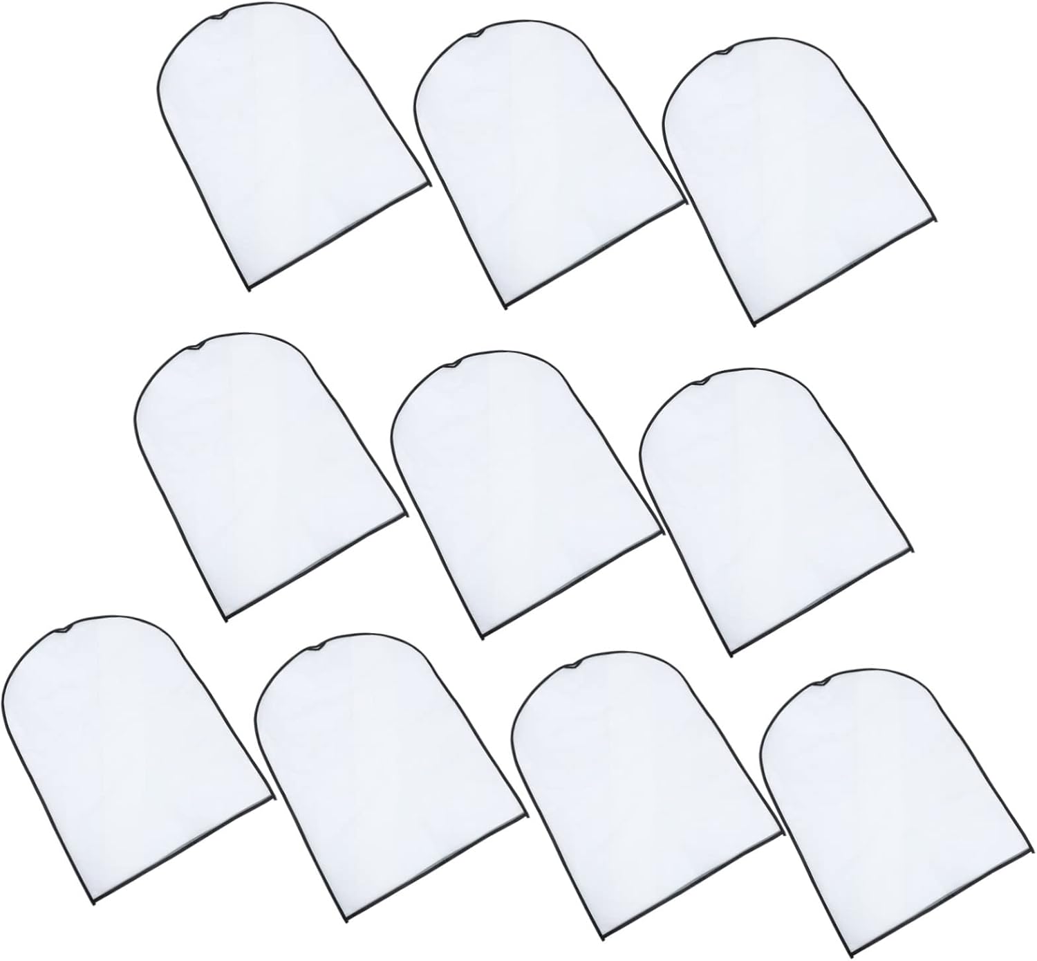 IMIKEYA 10pcs Eva Material Garment Bags for Hanging Laundry Bag Wardrobe Cover Straps