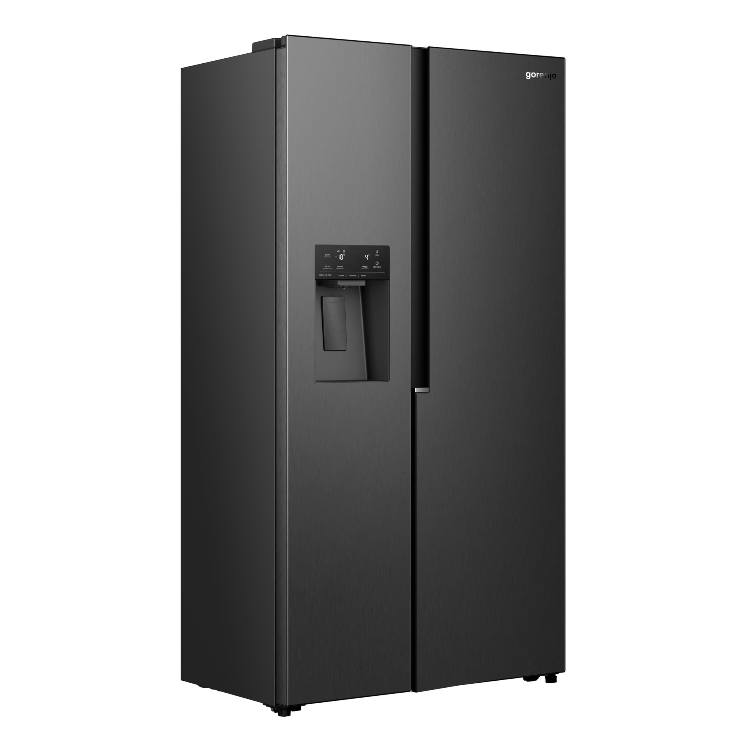 Gorenje NRS917C61BX Kühl-Gefrierkombination/Freistehend/Side-by-Side/ 528 Liter/EEK C/ 37dB/ Eis&Wasserspender/NoFrost Plus/MultiFlow 360°/ FastFreeze/ (B×H×T): 91,1 × 178,6 × 61,5 cm/Schwarz