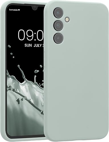 kwmobile Funda compatible con Samsung Galaxy A34 5G - Funda delgada de silicona TPU para teléfono - Acabado suave al tacto - Menta fresca