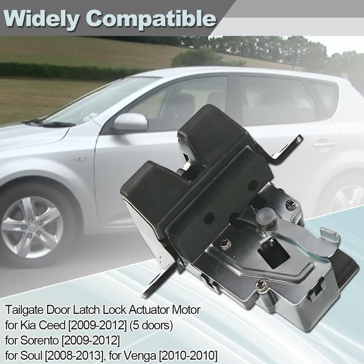 ZAMDOE 812301H000 Cerradura de Puerta Trasera de Repuesto para Hyundai ix20 [2010-2019] para Kia Ceed [2009-2012] Sorento Soul Venga Actuador del pestillo de cierre del portón trasero del maletero