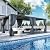 COSIEST 12'X24' Aluminum Louvered Pergola,All-Weather Adjustable Roof with Mosquito-Proof & UV Protection Netting Curtains Large Pergolas for Patio, Deck, Backyard, Garden Outdoor Living Space (Black)