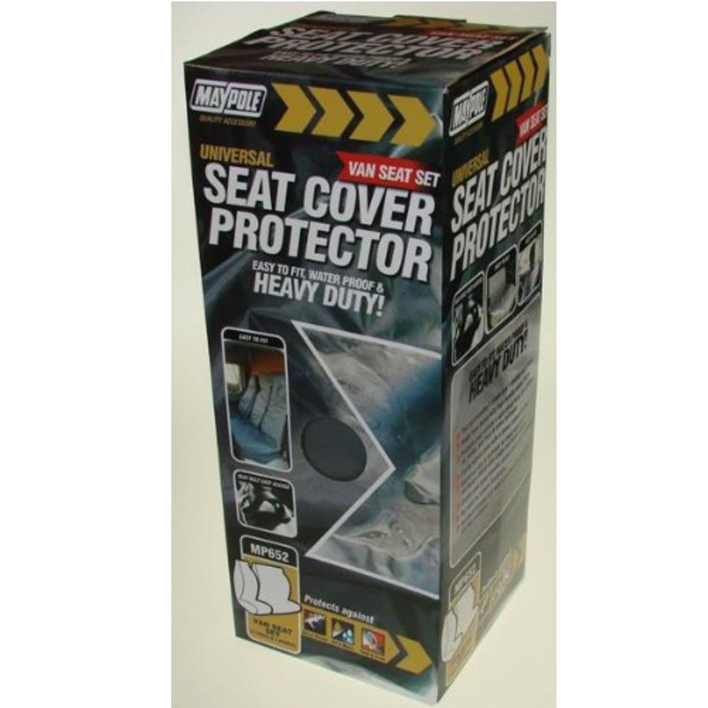 Maypole Heavy Duty Waterproof Nylon Van Seat Cover Set, 1 Single Front Cover and 1 Double Front Seat Cover