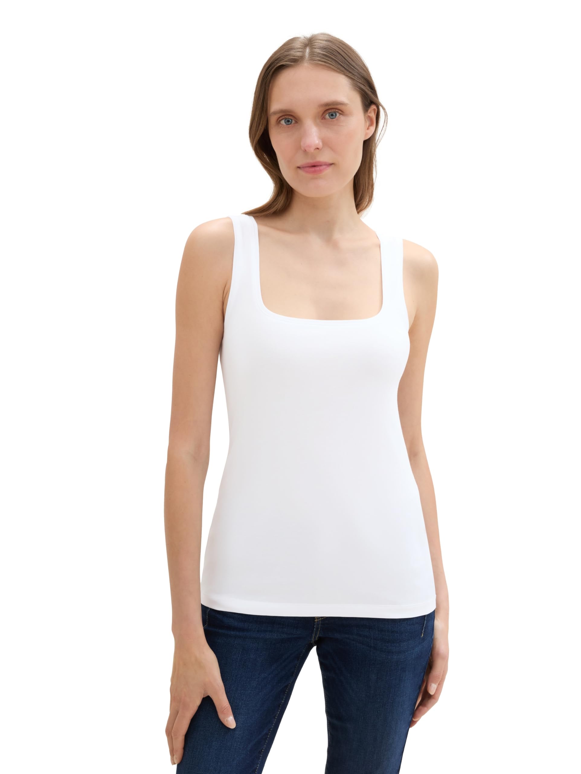 TOM TAILOR Damen Basic Top im Doppelpack,14482 - deep Black, XS – Ansicht 2
