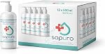 SPuro Hand Sanitizer - Premium Quality 500ml Alcohol Sanitizer Gel - 75% Alcohol Sanitizer - Refillable Discovery Pack - Ideal Use For Business, Office, Family, School & Travel - Case of 12 Bottles 500ml