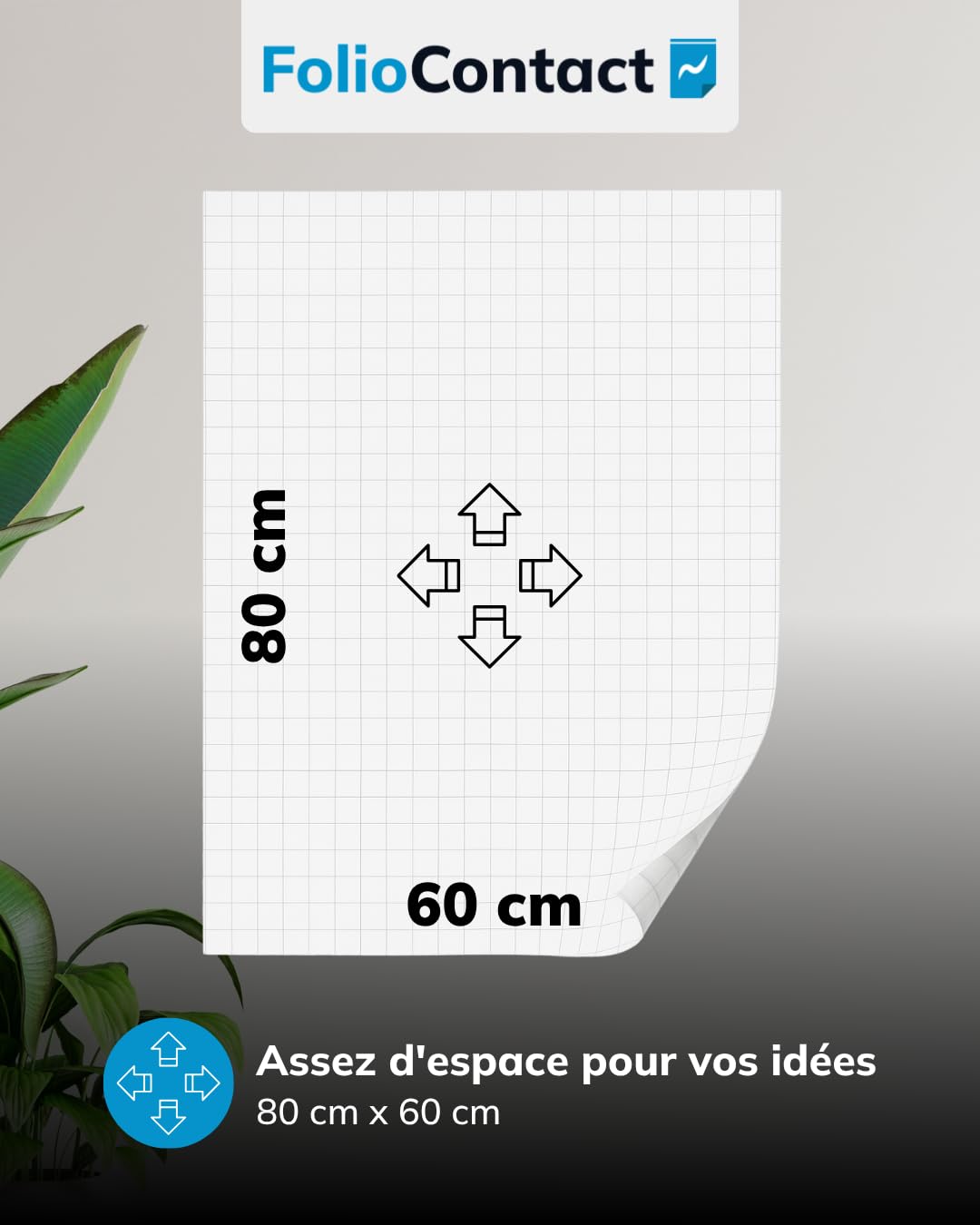 Tableau électrostatique/Film électrostatique breveté Fixation sans outil sur presque toutes les surfaces