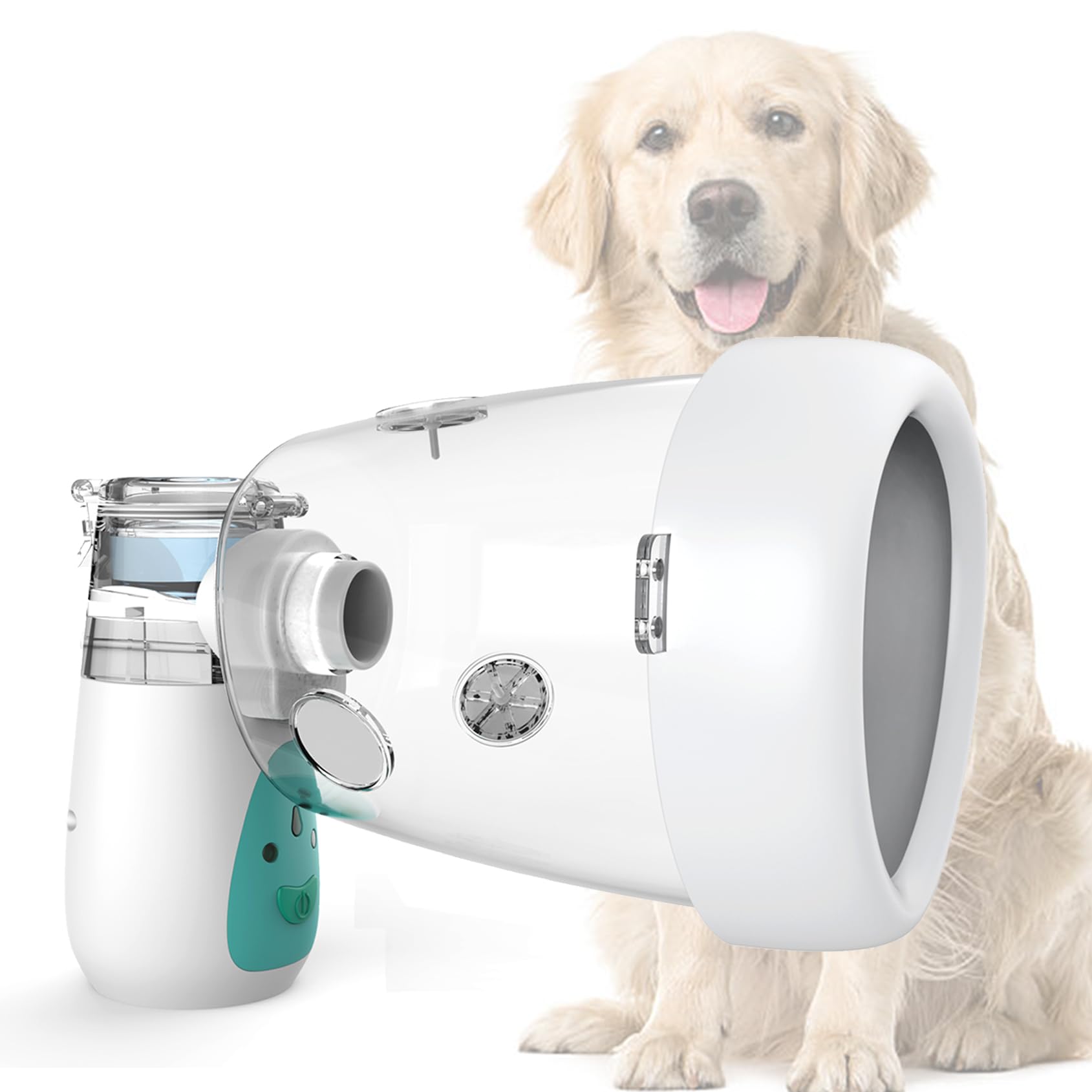 Photo 1 of ICARE-PET Low Noise Pet Nebulizer for Dogs (M), White