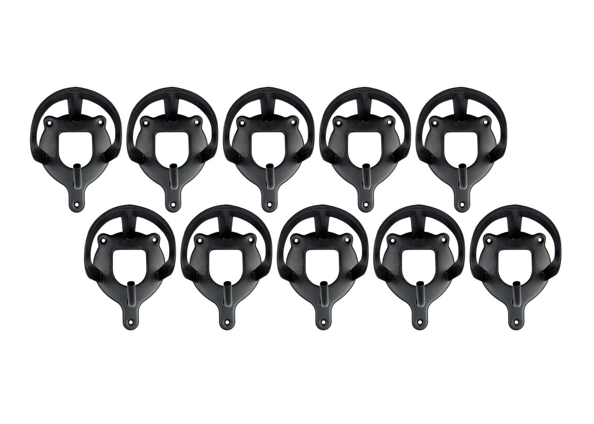 JA6001 Trensenhalter Metall Sattelkammer, 10 Stück, grau | Stabiler Trensenhalter aus Metall für Pferdetrensen Halfter in Sattelkammer Stall